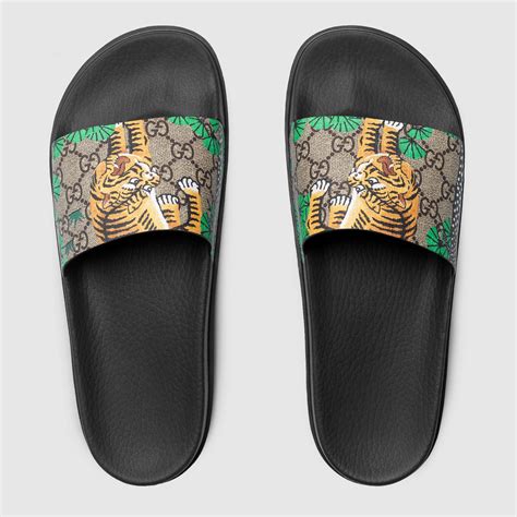 fake gucci bengal slides|gucci slides for sale.